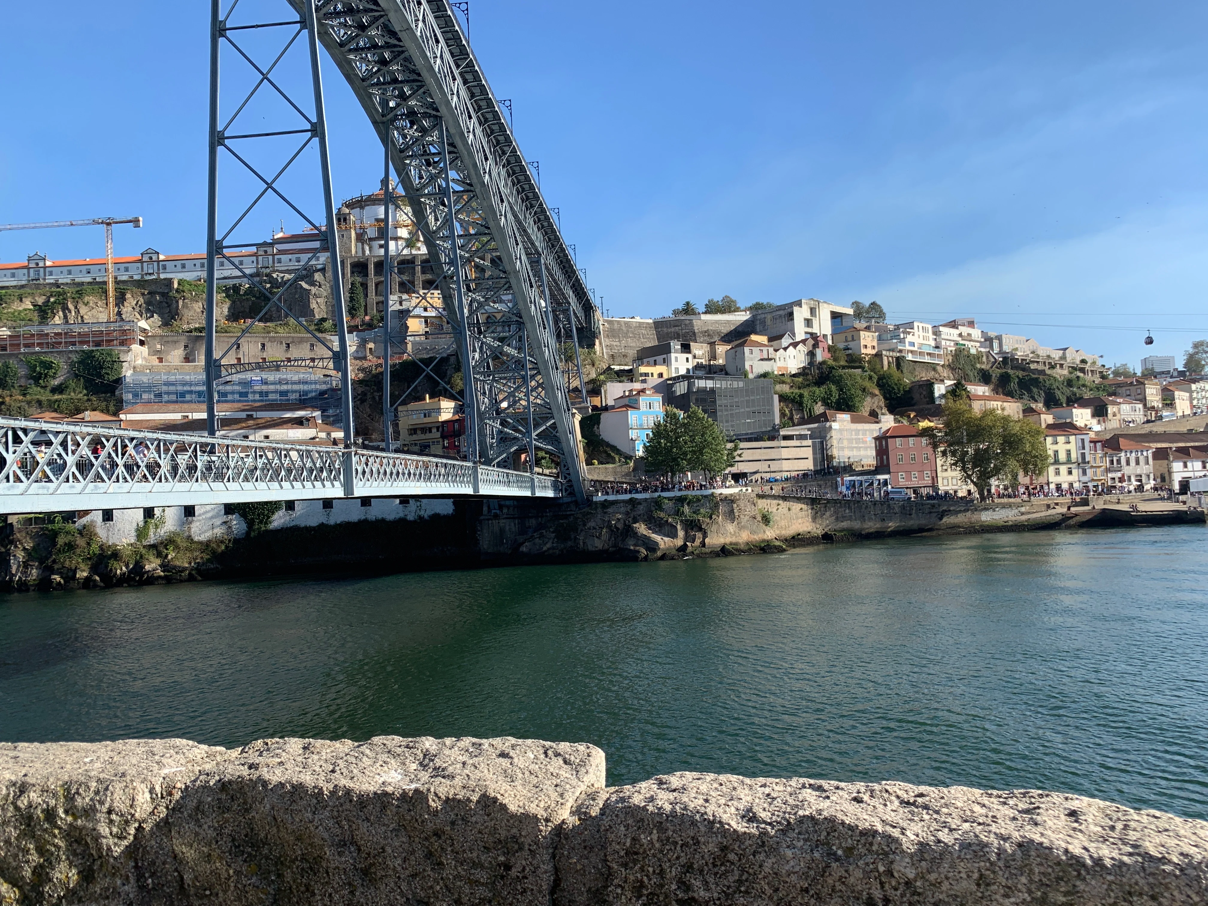 View of the bridge over the Douro river at Bar Ponte Pensil