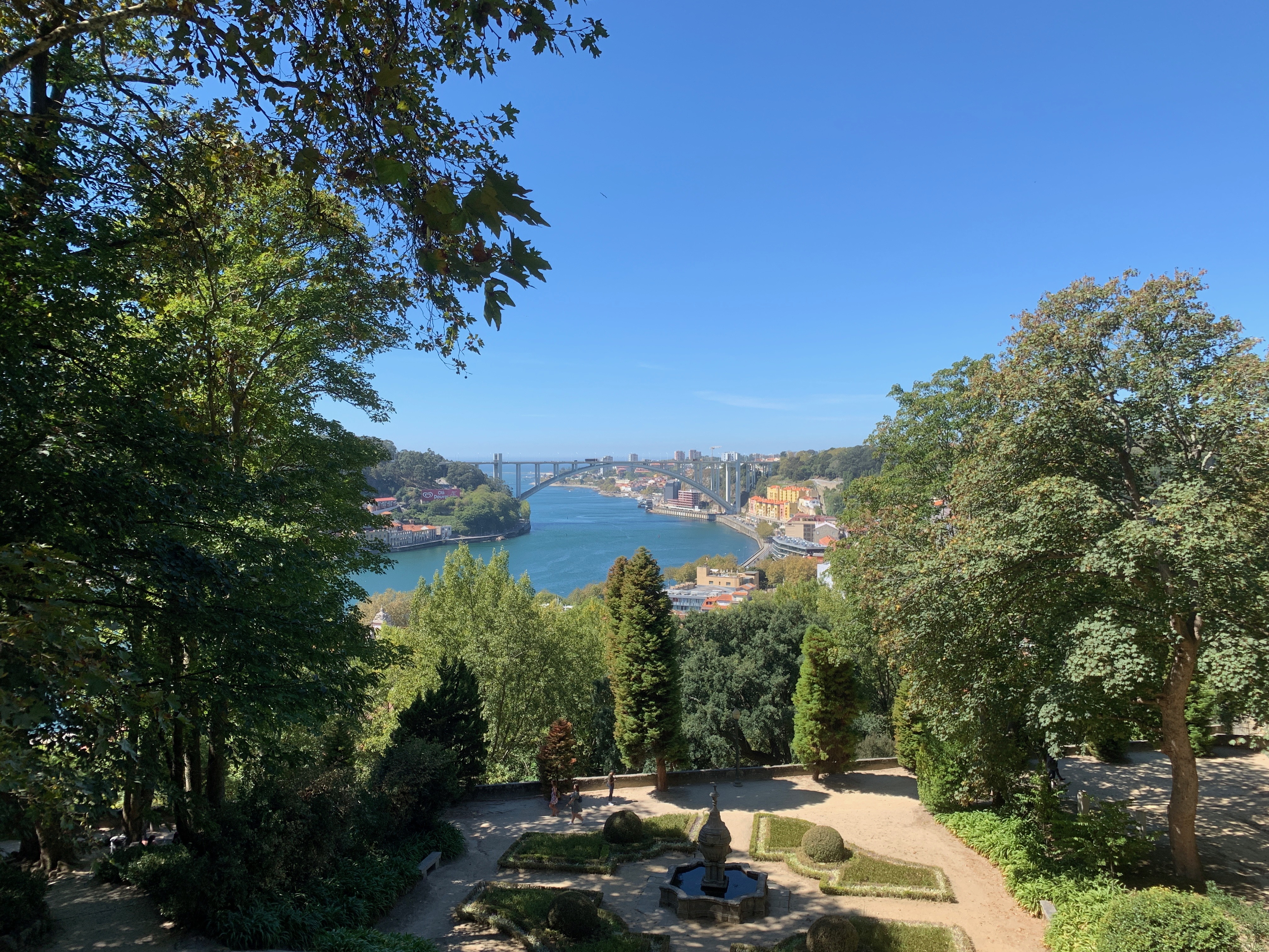 View of the Douro river from the Crystal Palace Gardens