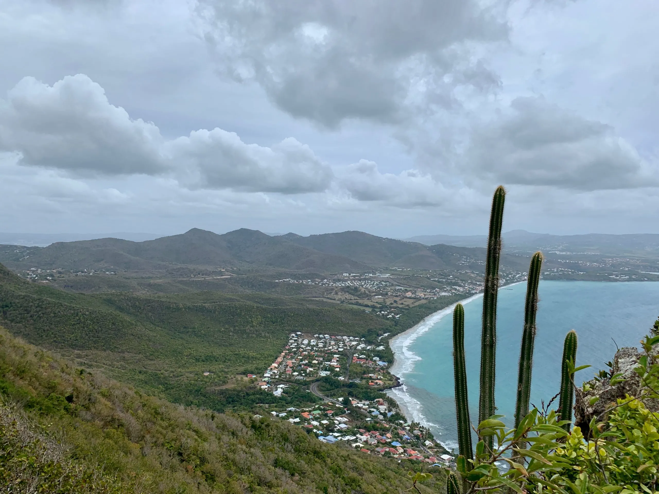 View of Le Diamant's bay from the top of Morne Larcher