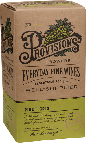 A box of Provisions Pinot Gris