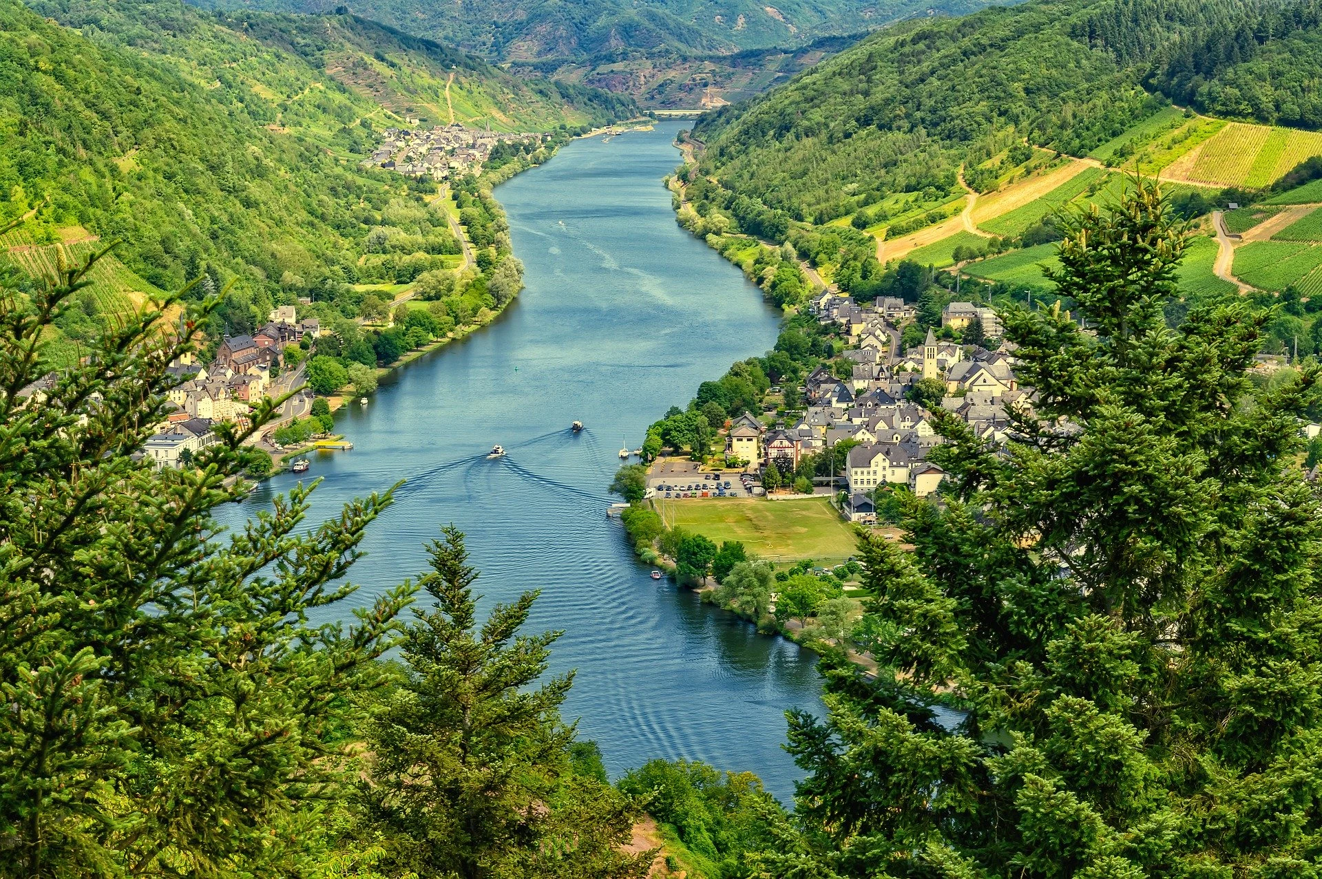 An amazing view of the Mosel valley and its vineyards
