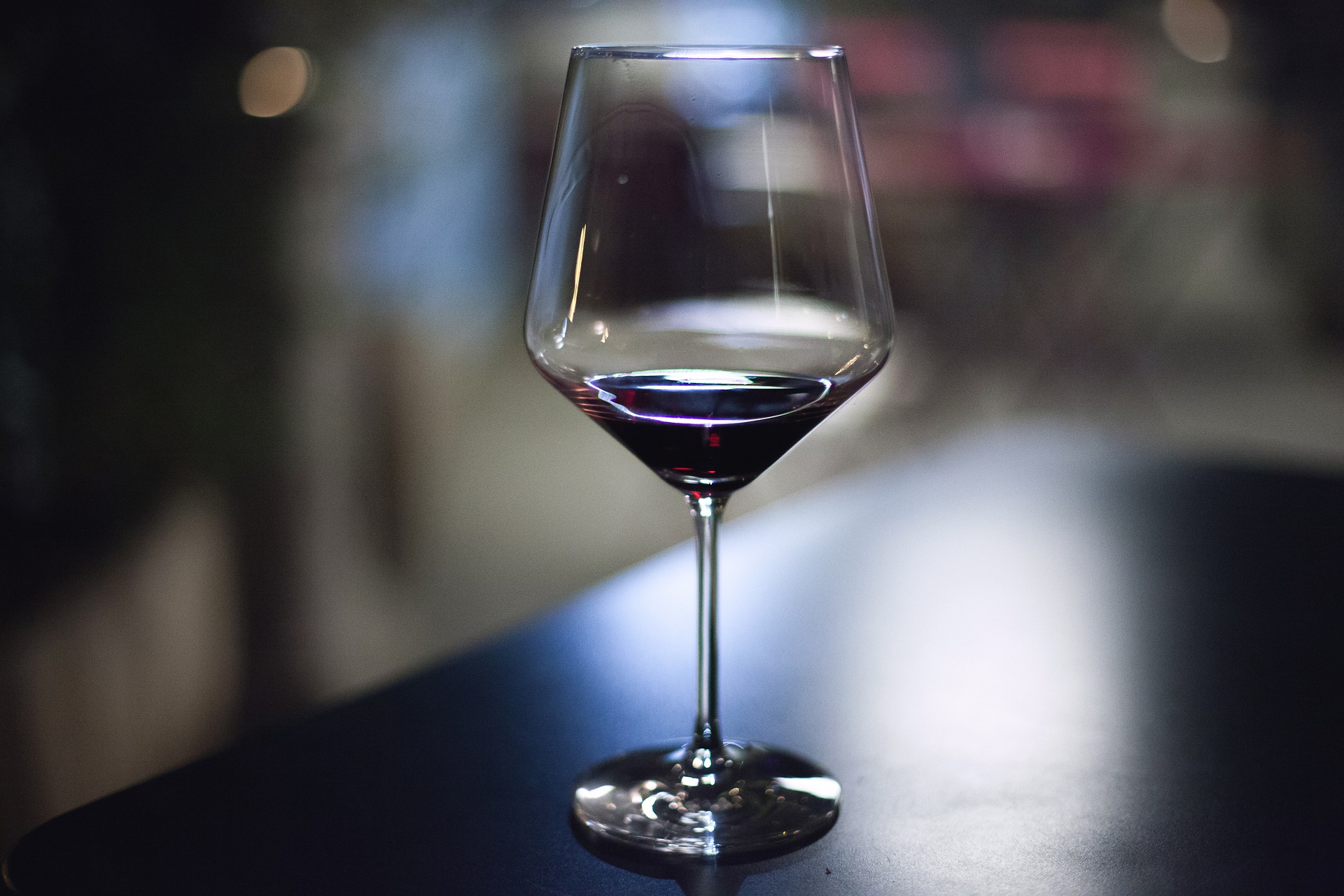 A glass of Cabernet Sauvignon on a table